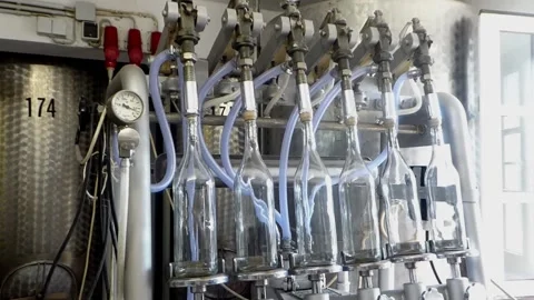 Machines working at a distillery Stock Footage 140066998