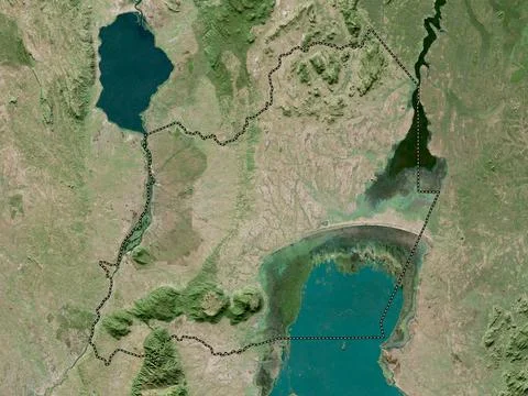 Machinga, Malawi. High resolution satellite map Stock Illustration