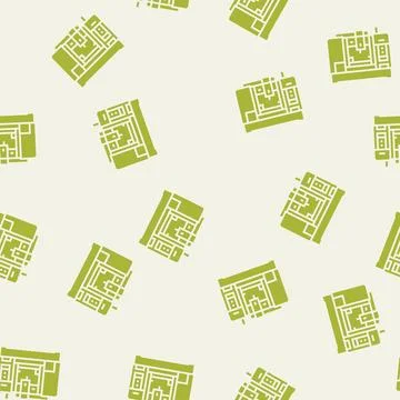 Machining center manufacturing engineer glyph seamless pattern Stockillustratie
