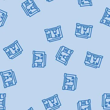 Machining center manufacturing engineer line vector seamless pattern イラスト素材