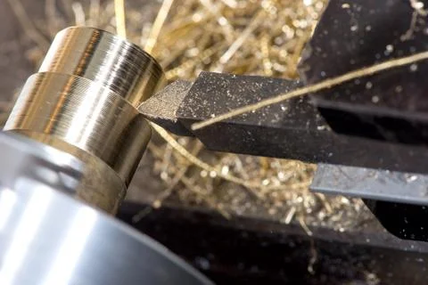 Machining on a lathe Stock Photos