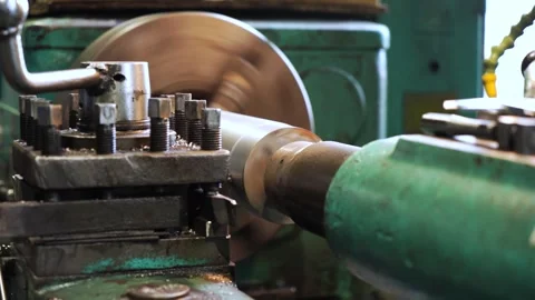 Machining a metal workpiece on a milling machine. Stock Footage 243661628