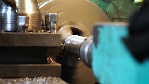 Machining a metal workpiece on a milling machine. close-up. Stock Footage 244256905