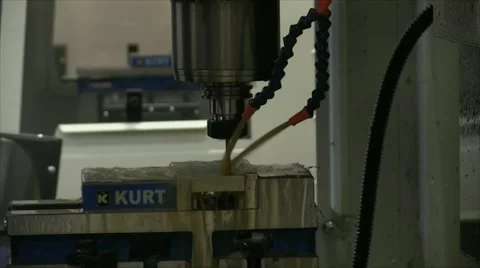 Machining Part on Mill Stock Footage 57464259
