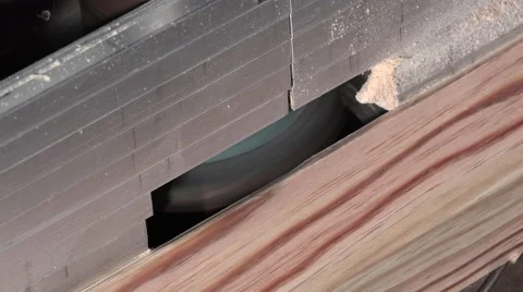 Machining a pine board to the moulder Stock Footage 56425414