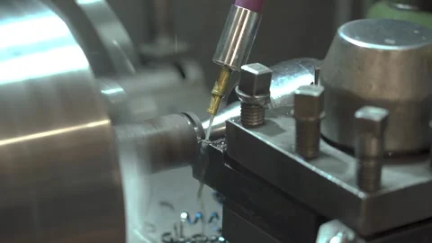 Machinist working on lathe Stock Footage 320867986