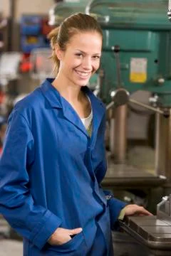 Machinist working on machine Stock Photos