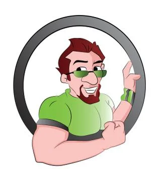 Macho Man, illustration Stock Illustration