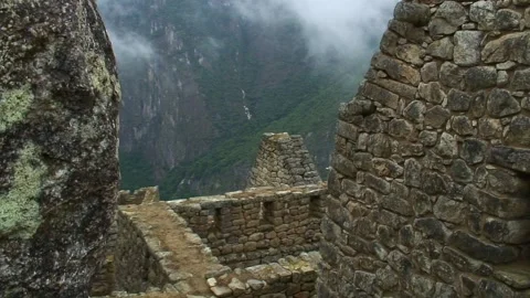 Machu Picchu building interior Video stock 305313500