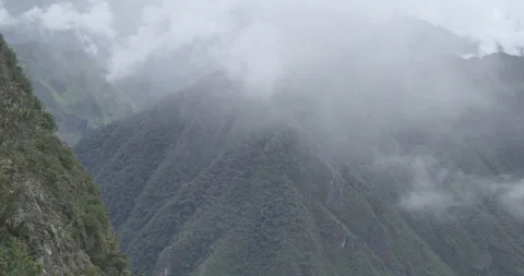 Machu Picchu Landscape Clouds 4K Stock Footage 138190013