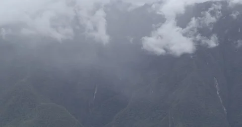 Machu Picchu Landscape Dramatic Clouds  4K Stock Footage 138191274