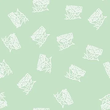Machu picchu line seamless pattern Stock Illustration