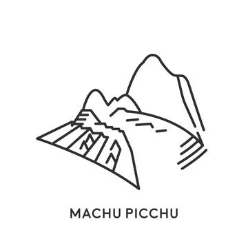 Machu Picchu, Peru. Stock Illustration