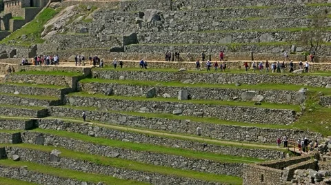 Machu picchu terrace Video stock 43806286
