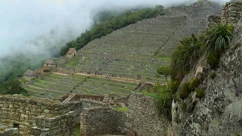 Machu Picchu terraces Video stock 305313745
