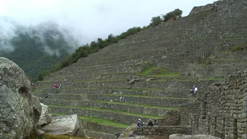 Machu Picchu terraces Video stock 305314914