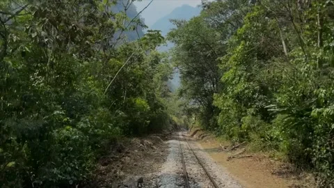 Machu-Picchu-train-ride Stock Footage 303100746