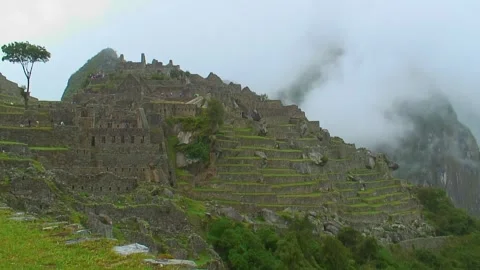Machu Picchu Wide Video stock 305315304