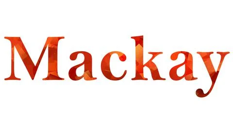 Mackay text image stock design in colorful style letters Stock Illustration