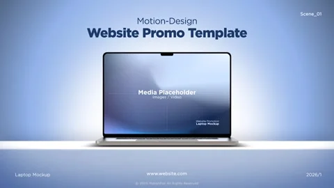 Mackbook Pro Laptop Mockup Presentation 스톡 After Effects