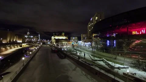 Mackenzie King bridge view ottawa time lapse Stock Footage 147284885