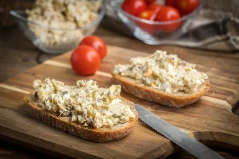 Mackerel fish paste. Stock Photos