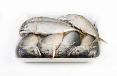Mackerel in package Stock Photos