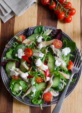 Mackerel salad Stock Photos