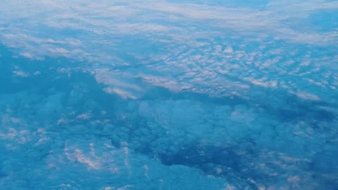 Mackerel sky pattern ripples across clouds textured altocumulus formation Видео 343673202