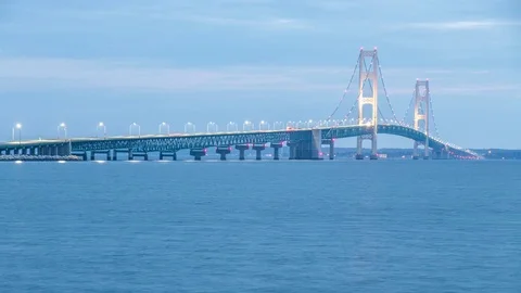 Mackinac Bridge Stock Footage 72933732