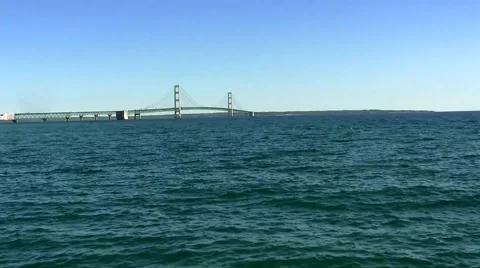 Mackinac Bridge (long shot) Video stock 51443917