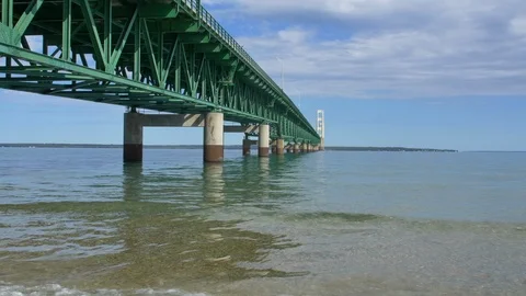 Mackinac Bridge Long Shot Vidéo 95019147