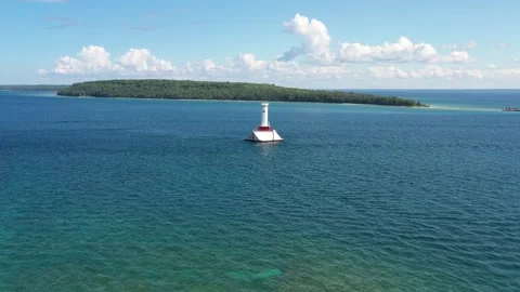Mackinac Island-Drone View Vídeos de archivo 279042934