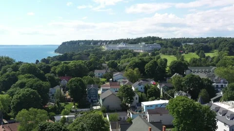 Mackinac Island-Drone View Vídeos de archivo 279043028