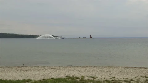 Mackinac Island Ferry Stock Footage 167339041