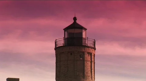 Mackinaw City Lighthouse Stock Footage 862822