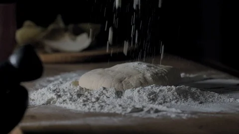 Macking pizza in slow motion Stock Footage 97089120