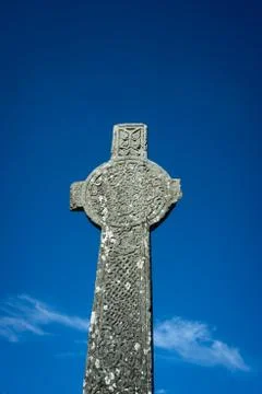 MacLean's Cross, Ancient Celtic Cross, Iona Abbey, Scotland, UK Stock Photos