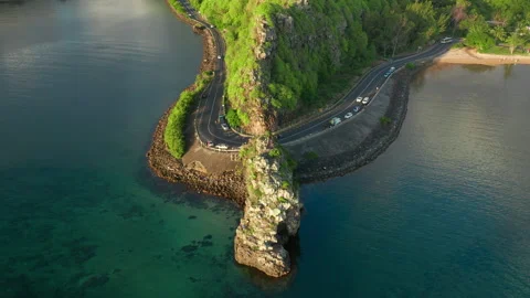 Maconde Viewpoint. Mauritius island, view of the Cape with the monument to Stock Footage 171698113