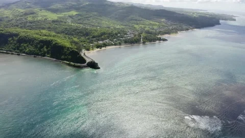 Maconde Viewpoint. Mauritius Island, View Of The Cape With The Monument To Stock Footage 199447460