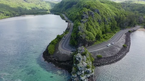 Maconde Viewpoint. Mauritius Island, View Of The Cape With The Monument To Stock Footage 199465358