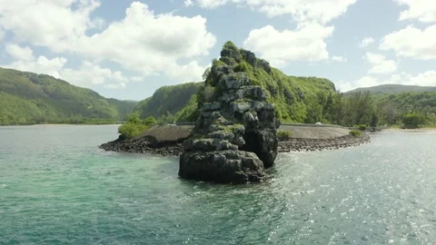 Maconde Viewpoint. Mauritius Island, View Of The Cape With The Monument To 스톡 동영상 199465593