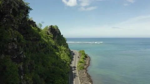 Maconde Viewpoint. Mauritius Island, View Of The Cape With The Monument To Stock Footage 199466144
