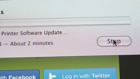 MacOS 10.6.8 installation update on apple iMac computer Stock Footage 99138356