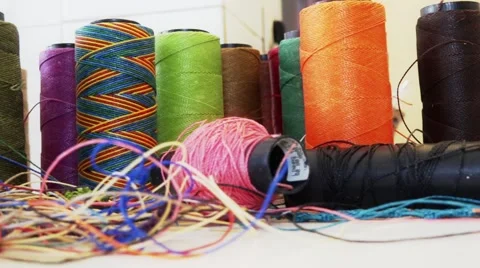 Macrame Cords and Accessories, Dolly Shot Stock Footage 65480491