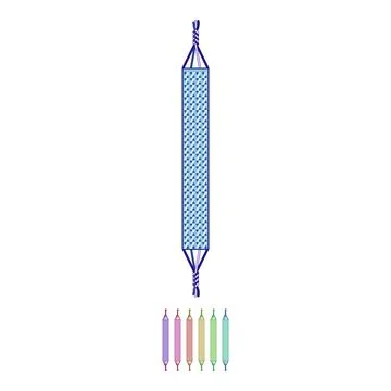 Macrame friendship bracelet cartoon vector graphic Stock Illustration
