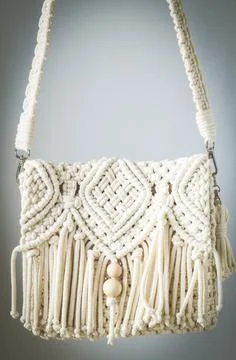 Macrame hand bags Stock Photos