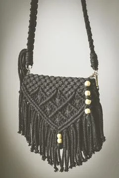 Macrame hand bags Foto stock