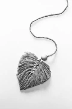 Macrame hand made leaf Stock Photos