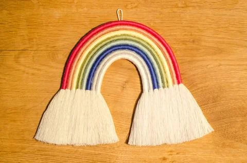 Macrame rainbow Stock Photos